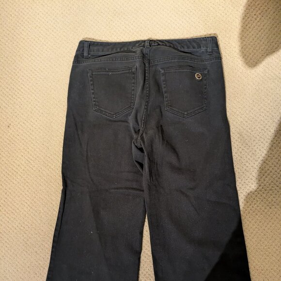 Michael Kors Crop Wide Leg Black Denim - Picture 3 of 4